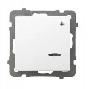 Ospel As ŁP-4GAS/m/00 Cross Switch White with Blue Backlight and Silver Phosphate Glass