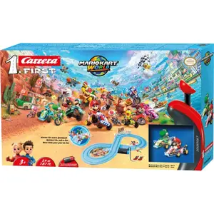 Carrera FIRST Mario Kart World Mario vs. Yoshi Slot Car Race Track Set 2.4 m for Children Aged 3 and Older