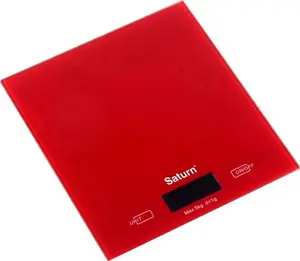 Virtuves svari Saturn ST-KS7810 sarkani elektroniski ar stikla platformu