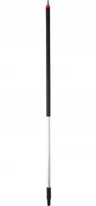 Vikan Water Flow Handle 156.5 cm Ø31 mm Black Chrome-Plated Brass Aluminum Polypropylene with Hose Connection