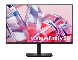 Samsung S80H 32-дюймовый офисный ЖК-монитор 4K Ultra HD с разрешением 3840 x 2160, встроенным USB-хабом, креплением VESA и регулировкой высоты, черный