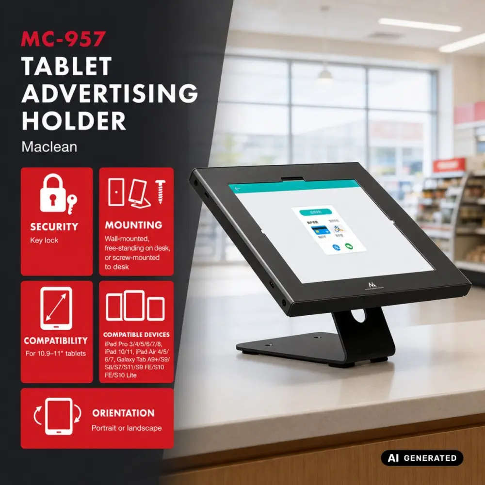 MACLEAN MC-957 B Tablet Advertising Mount Photo 2