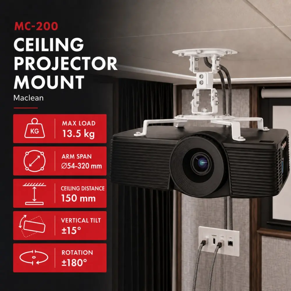 Потолочное крепление для проекторов MACLEAN MC-200 W Photo 2