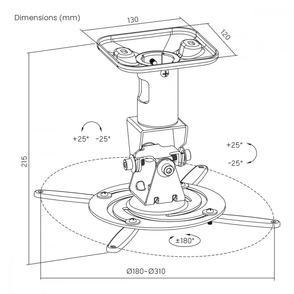 Projector Ceiling Mount Maclean MC-208 B Photo 5