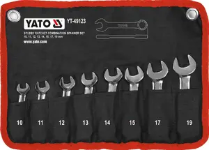 Yato YT-49123 Short Combination Ratchet Wrench Set 8-Piece