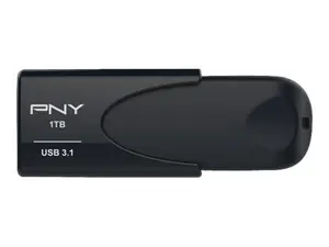 USB флеш-накопитель PNY Attaché 4 1 ТБ USB Type-A 3.2 Gen 1 черный со скоростью чтения 80 МБ/с и записи 20 МБ/с