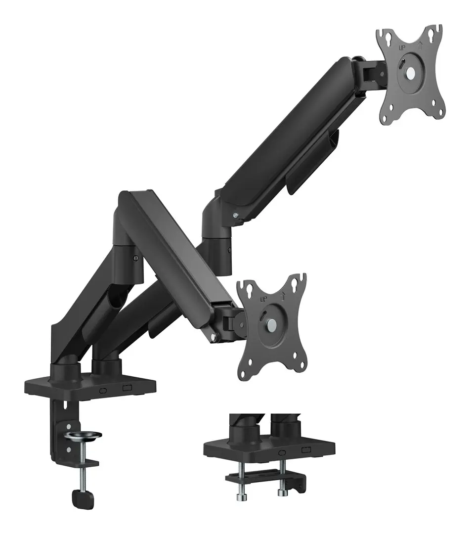 Deltaco ARM-1300-B Galda stiprinājums 2 displejiem