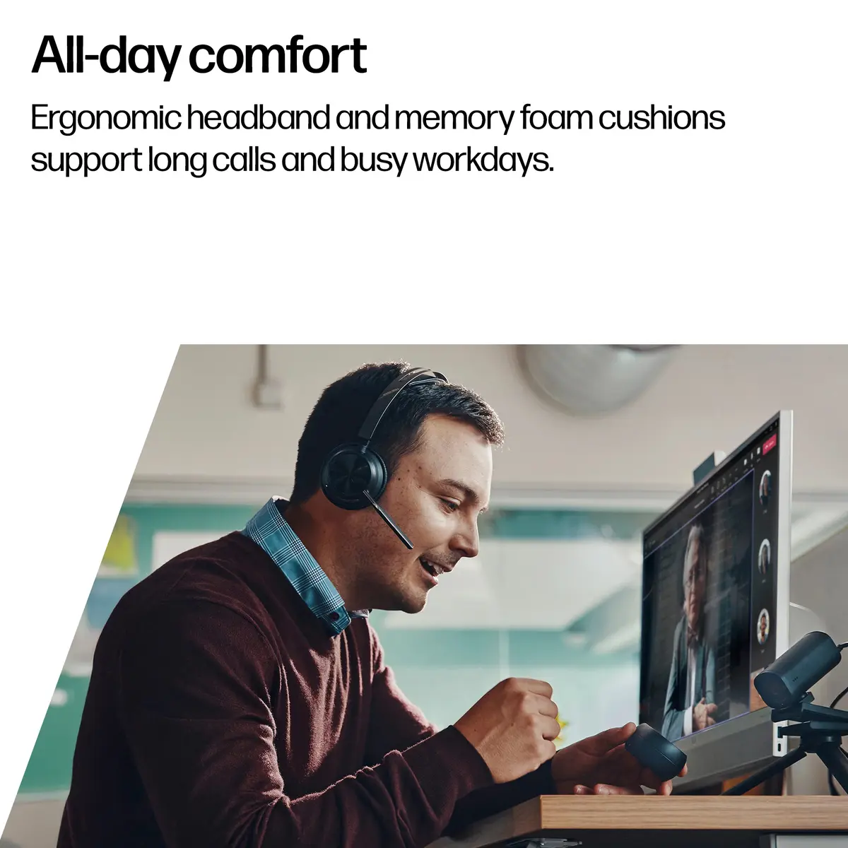 HP POLY Voyager Focus 2-M USB-C austiņas Photo 3