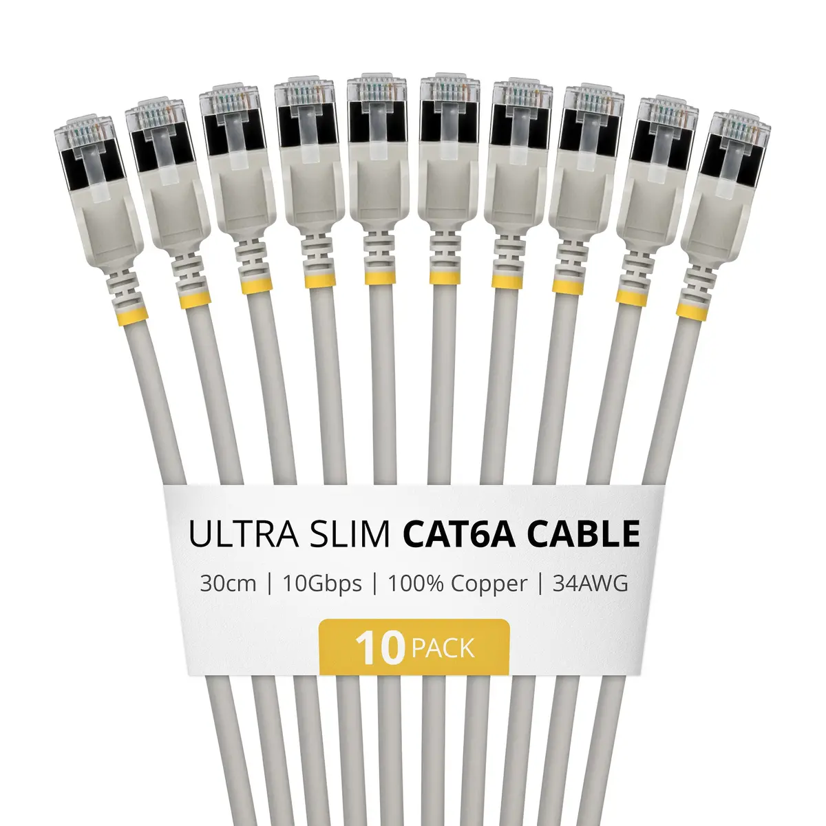 Кабель Ethernet StarTech Cat6A 10 шт 30см Серый Photo 2