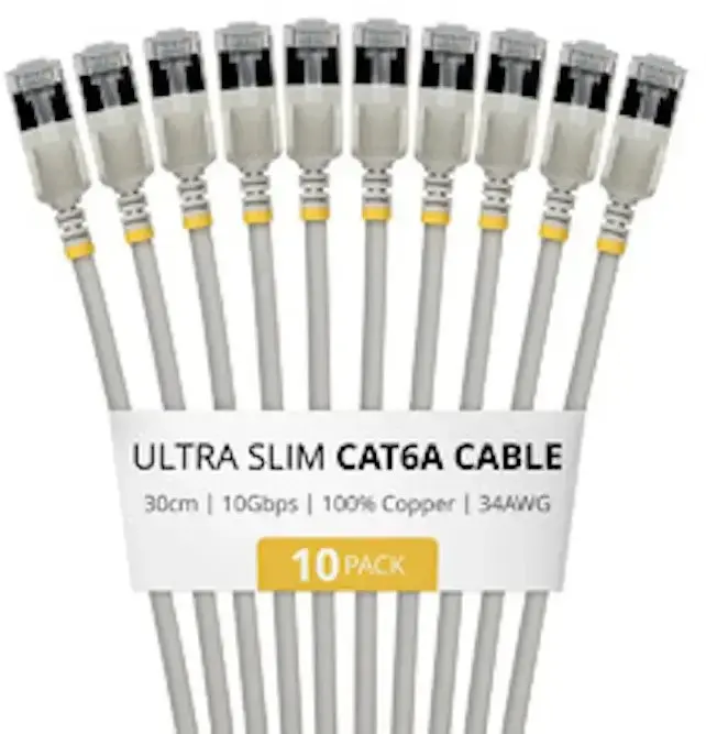 Кабель Ethernet StarTech Cat6A 10 шт 30см Серый Photo 7