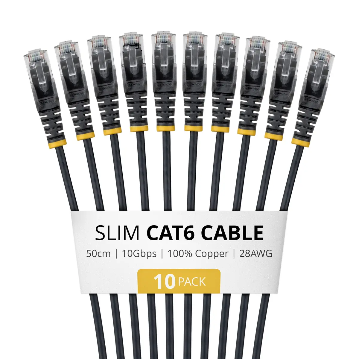 StarTech N6PAT50CMBKS10PK Тонкий кабель CAT6 10 шт. Photo 2