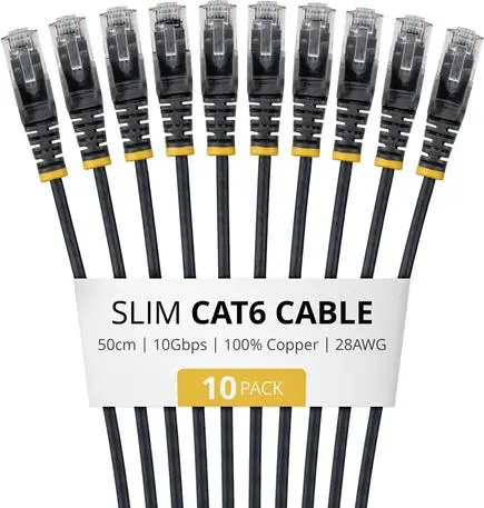 StarTech N6PAT50CMBKS10PK Тонкий кабель CAT6 10 шт. Photo 10
