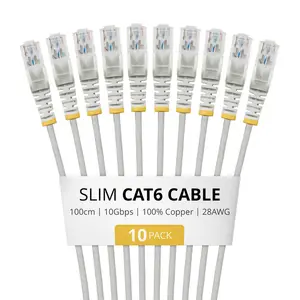 StarTech.com N6PAT100CMGRS10PK Сетевой патч-корд Cat6 1м Серый Упаковка 10 шт. Snagless UTP LSZH 28AWG 100W PoE RJ45