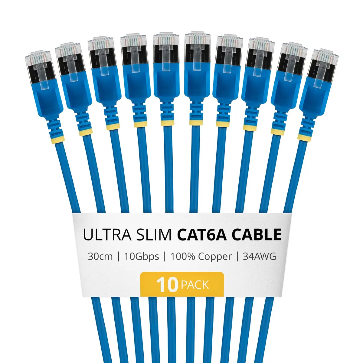 StarTech 30см Кабель Cat6A Ethernet 10 шт. Синий Photo 2