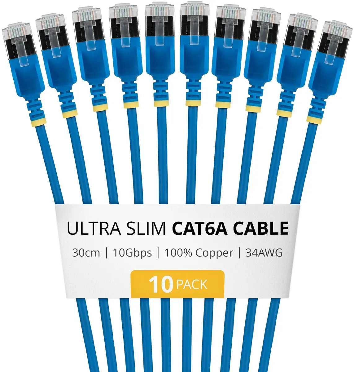 StarTech 30см Кабель Cat6A Ethernet 10 шт. Синий Photo 7