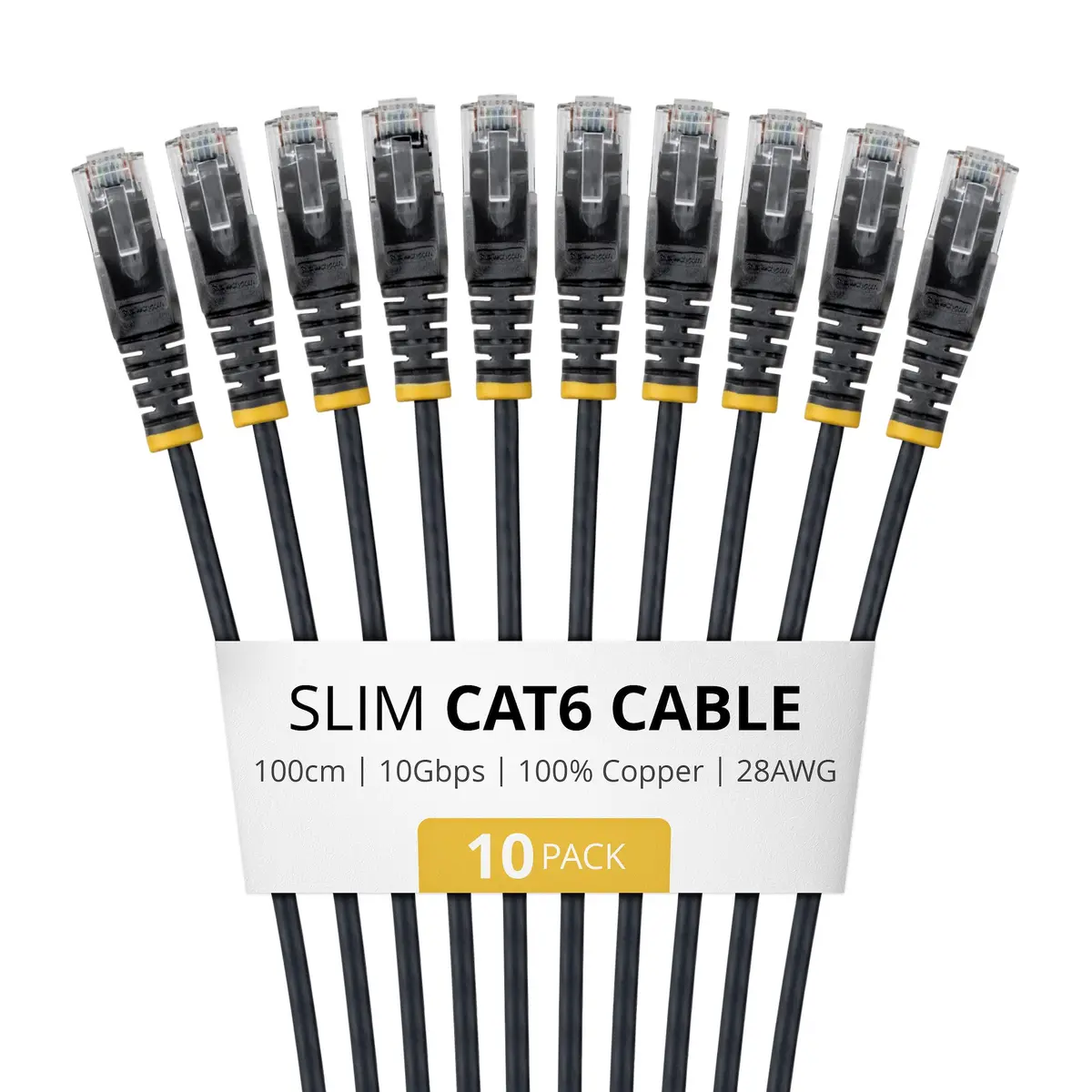 StarTech N6PAT100CMBKS10PK 1м Тонкий Кабель CAT6 10 Штук Photo 2