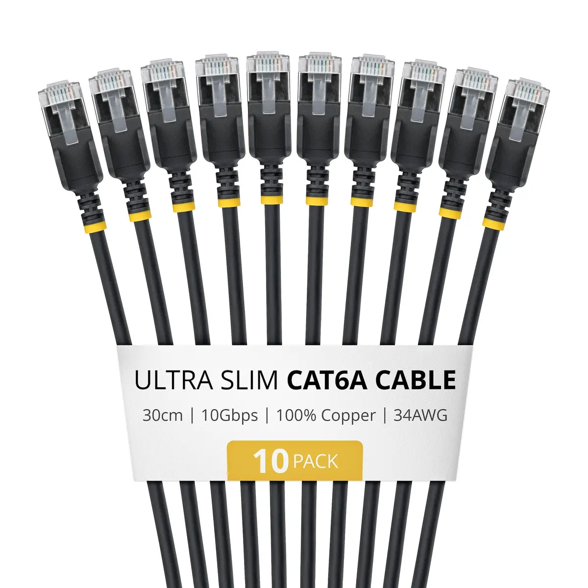 StarTech 30см Ультратонкий Ethernet Кабель Cat6A 10 шт Photo 2
