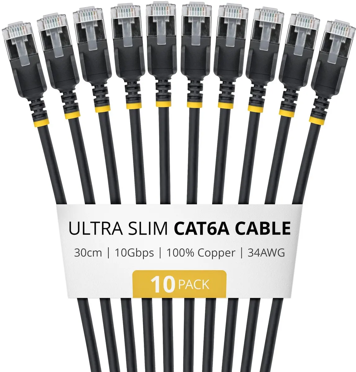 StarTech 30см Ультратонкий Ethernet Кабель Cat6A 10 шт Photo 7