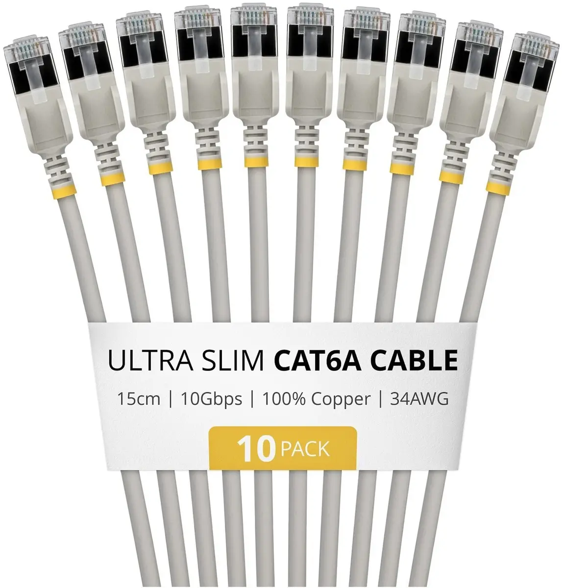 Сетевой кабель StarTech Ultra Slim Cat6A 15см 10 шт. Photo 7