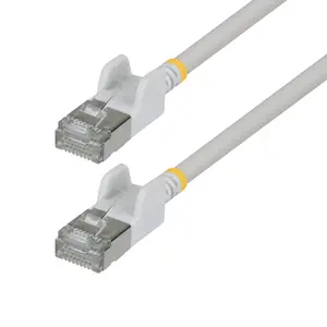 StarTech.com Сетевой кабель Cat6A 50см Белый Ультратонкий Snagless FTP Чистая Медь 34AWG RJ45 Патч-корд