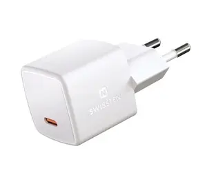 Сетевое зарядное устройство SWISSTEN Mini GaN USB-C 25W Power Delivery