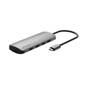 Swissten 44040101 USB Type-C Interface Hub with Aluminium Housing and 5000 Mbit/s Data Transfer Rate