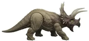 Jurassic World Wild Roar Triceratops Dinosaur Action Figure Toy, Sounds & Attack & Lights