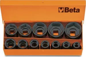 Beta Tools BETA NASADKI UDAROWE 1/2" W PUDEŁKU METALOWYM 12 elem. 720-C12 BE720-C12