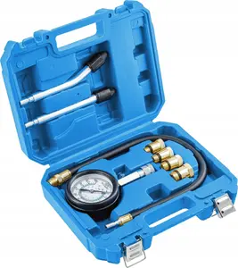 Högert Technik HT8G412 Compression Pressure Gauge for Petrol Engines 8-Piece Set