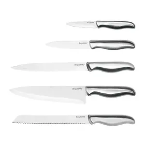 BergHOFF Entity 1315153 Virtuves nifu komplekts 6 gabali nerūsējošā tērauda asmeņi ar ABS rokturiem