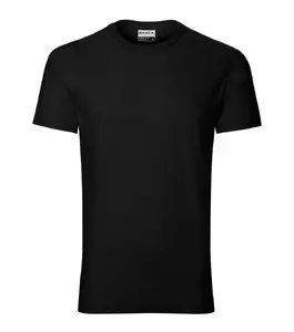 Men's T-shirt Malfini Resist Heavy R03 black 100% cotton Single Jersey pre-shrunk washable at 60 °C with side seams and reinforced shoulder seams