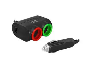 Автомобильный разветвитель гнезда прикуривателя и USB зарядное устройство Lamex LXAS10 1.2A 120W 12-24V