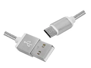 Кабель для зарядки и передачи данных Lamex LX8449-2 USB на Micro USB 2 метра серебристый