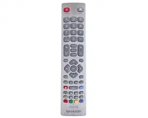 Sharp LXDH1608 Original TV Remote Control for AQUOS and Blaupunkt 3D Televisions with Dedicated YouTube Button Silver Black Plastic