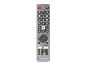 Universal TV Remote Control Blaupunkt LXPV1 for LCD Televisions with Voice Commands and Dedicated Streaming App Buttons for Netflix YouTube Prime Video Google Play
