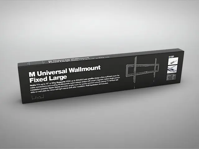 Multibrackets M Universal Wallmount Fixed Large Black Photo 6