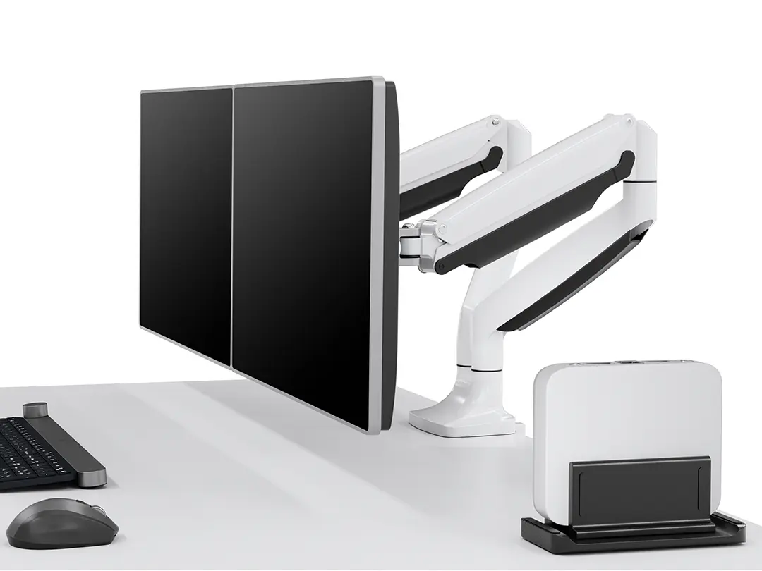 MULTIBRACKETS M Deskmount Gas Spring Dual White Desk Mount Photo 22