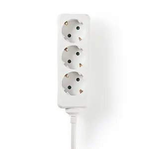 Nedis EXSO315F1WT Strāvas pagarinātājs 1.5 m ar 3 Type F kontaktligzdām Iekštelpām Balts