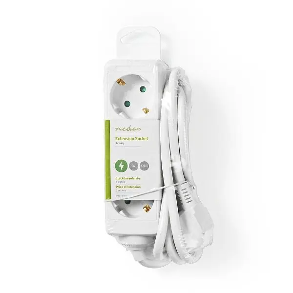 Nedis EXSO315F1WT Power Extension 1.5 m Photo 3