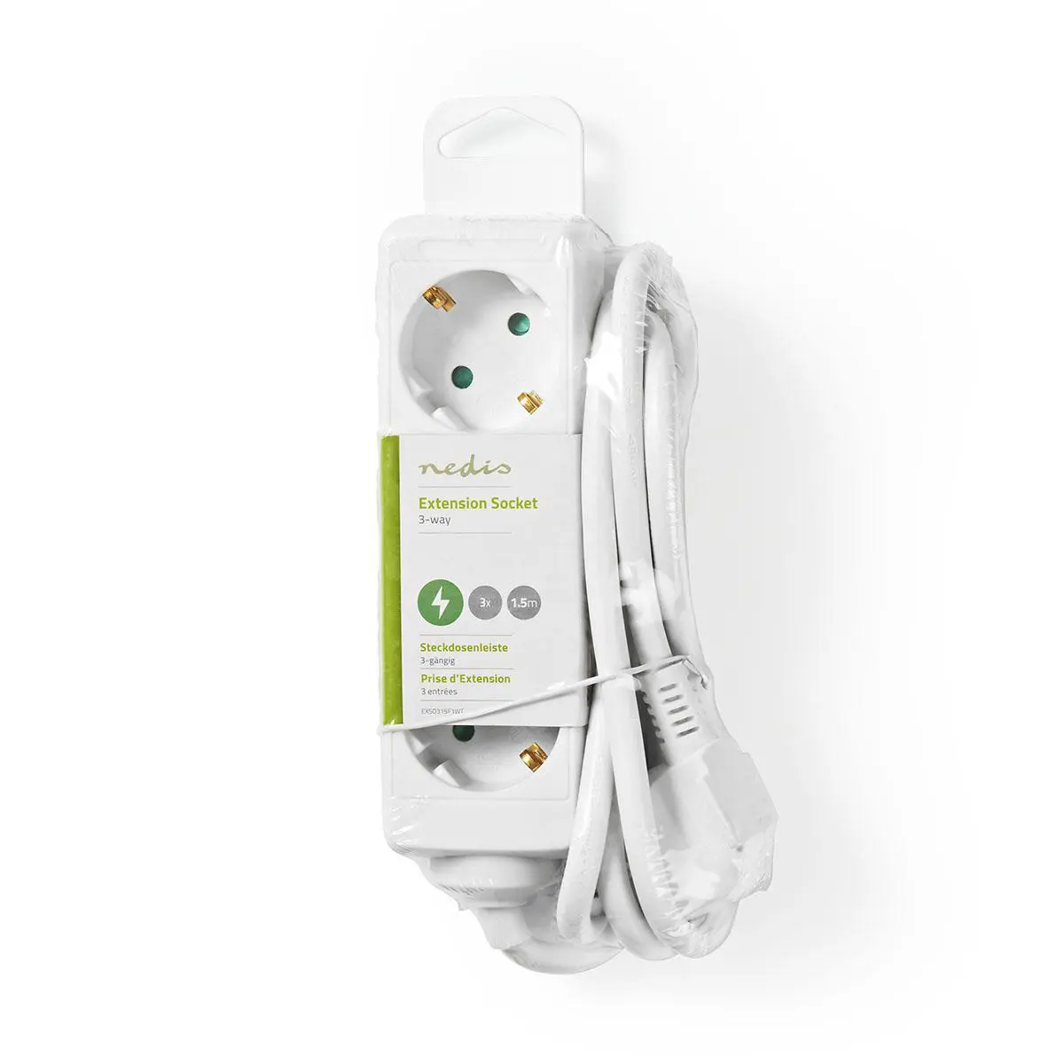 Nedis EXSO315F1WT Power Extension 1.5 m Photo 6