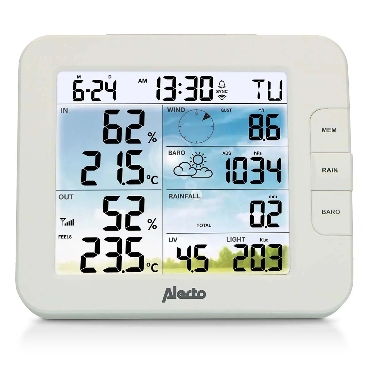 Метеостанция Alecto WS5400 8 в 1 Wi-Fi Photo 4