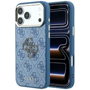Чехол для телефона GUESS 4G & Big Resin Logo для iPhone 17 Pro / 18 Pro Светло-голубой