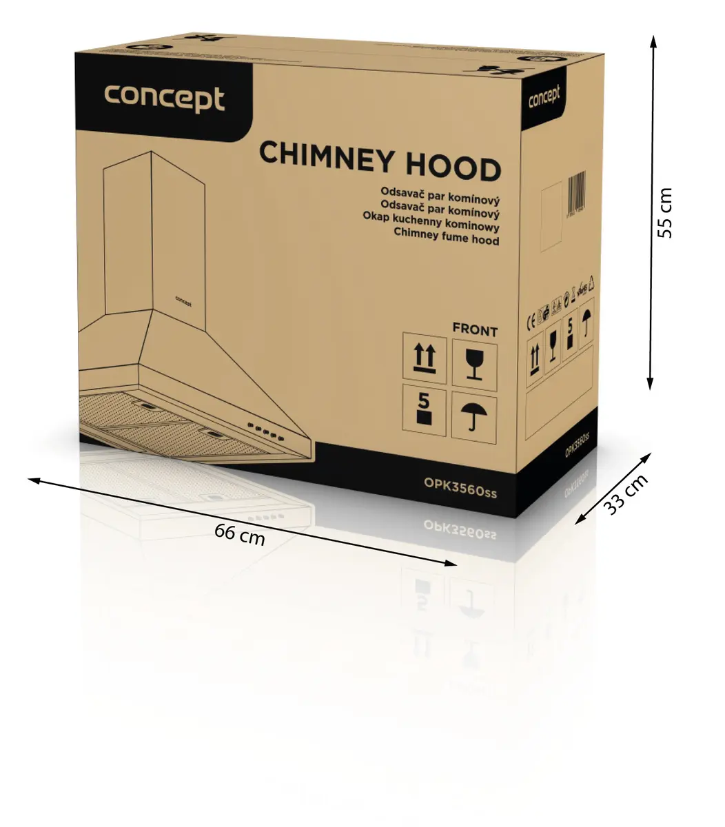 Concept Solution OPK3560SS Wall-Mounted Cooker Hood Photo 10