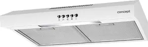 Concept Solution Wall-mounted Cooker Hood OPP1250WH White 136 m³/h Ducted/Recirculating LED Lighting Energy Class D