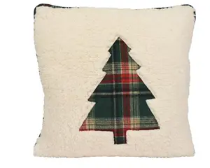 DECORIS 614572 Подушка Зеленый и Коричневый Полиэстер 45 x 45 cm