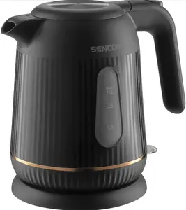 Ūdens tējkanna Sencor SWK1049BK ar Strix savienotāju slēpto sildelementu 360 grādu rotējošu pamatni un noņemamu katlakmens filtru