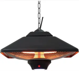 Tunabone TB2088-01 Electric Ceiling Patio Heater 2000 W 3 Power Levels IP24 Black
