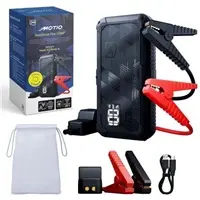 3MK Motio HyperBoost Flow 1500A 10,000mAh Portable Car Jump Starter and Air Compressor with Smart Start Cables and Built-in Light
