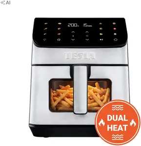 TESLA AirCook DualHeat QD65 XXL Digital Air Fryer with Dual Heating Technology