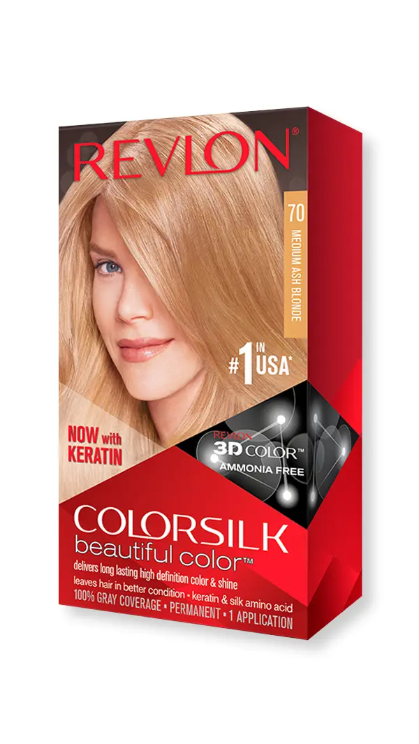 Revlon ColorSilk Beautiful Color 70 Средне-пепельный блонд Photo 2